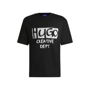 Cotton-jersey T-shirt with logo artwork