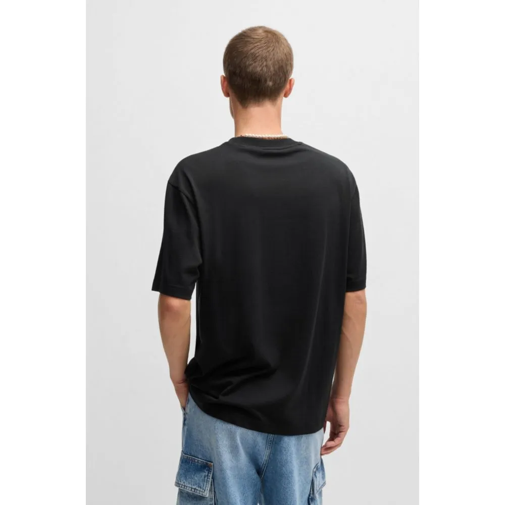 Cotton-jersey T-shirt with logo artwork