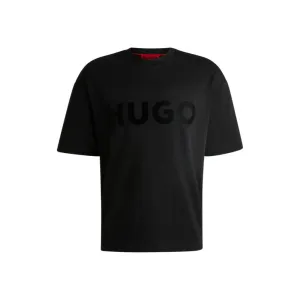 Cotton-jersey T-shirt with tonal logo