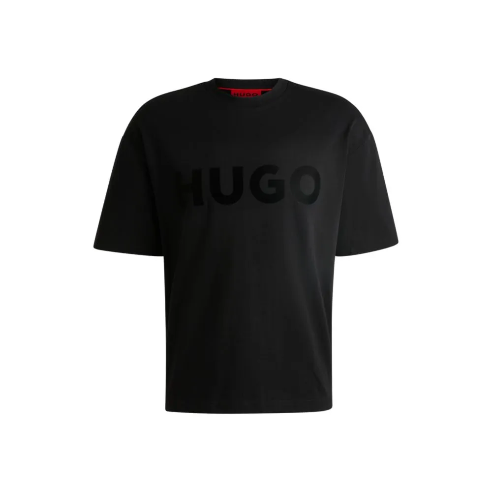 Cotton-jersey T-shirt with tonal logo