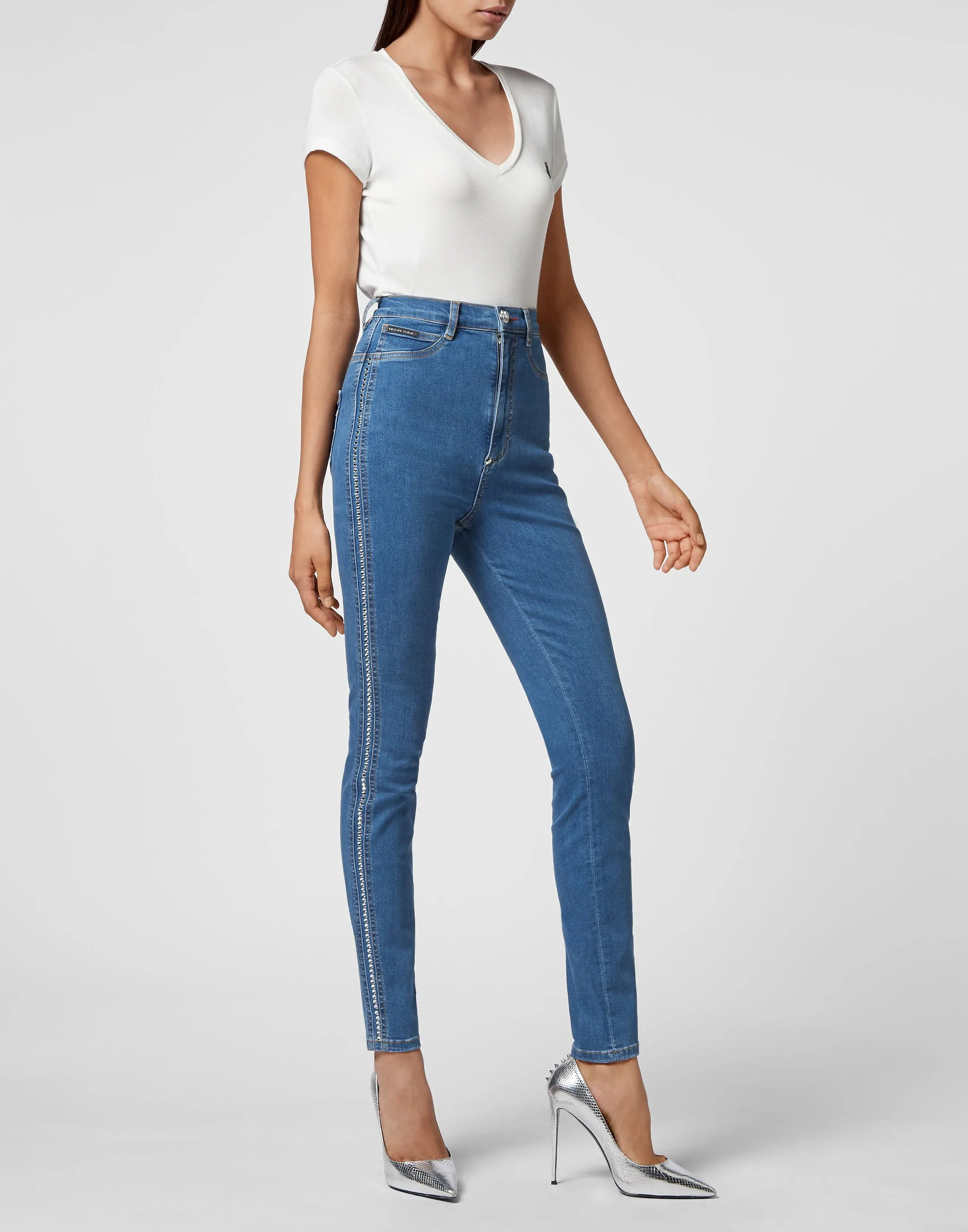 Denim Super High Waist Jegging Crystal Crystal