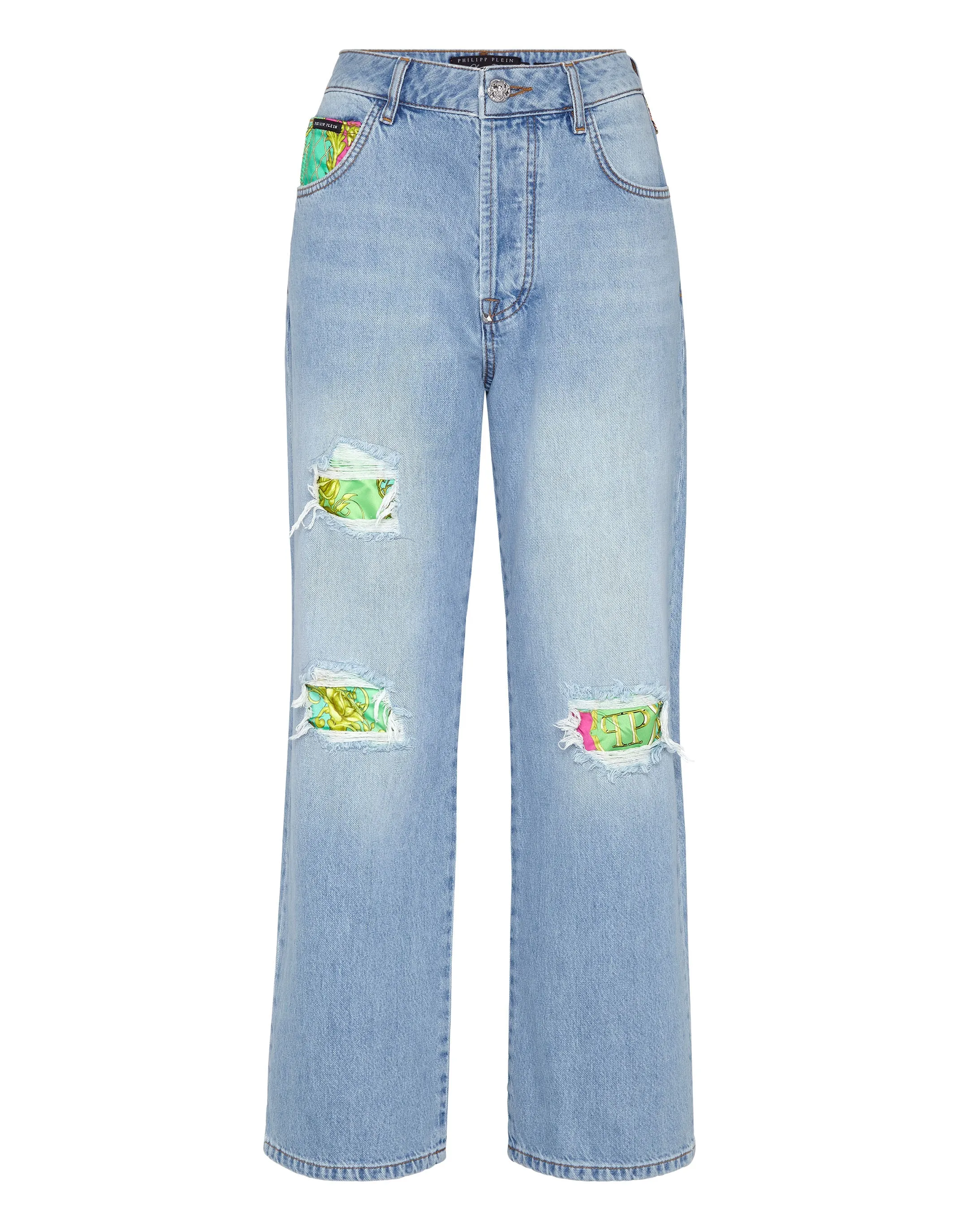 Denim Trousers Loose Fit insert New Baroque
