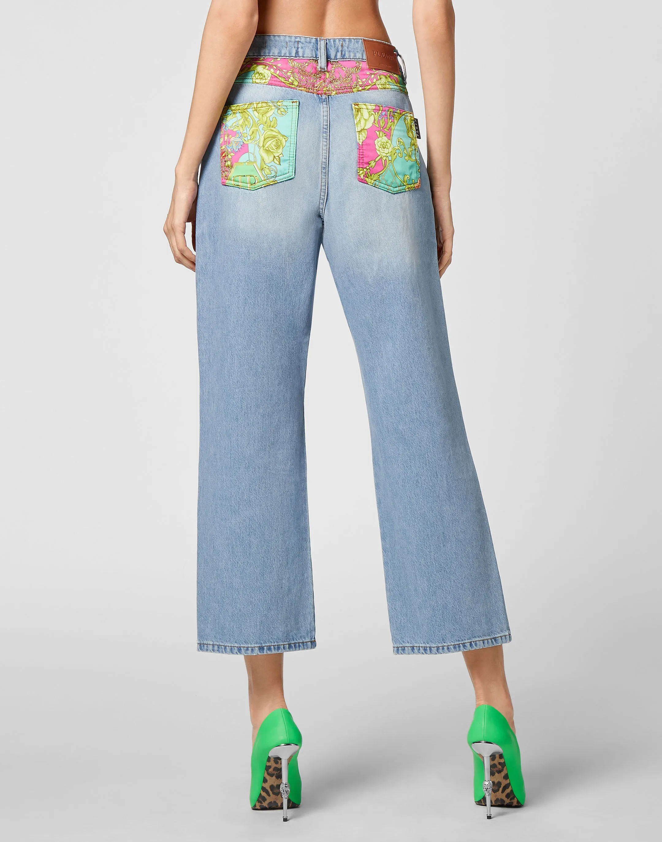 Denim Trousers Loose Fit insert New Baroque