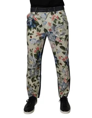 Dolce & Gabbana blue Floral Cotton Men blue Men's Jeans