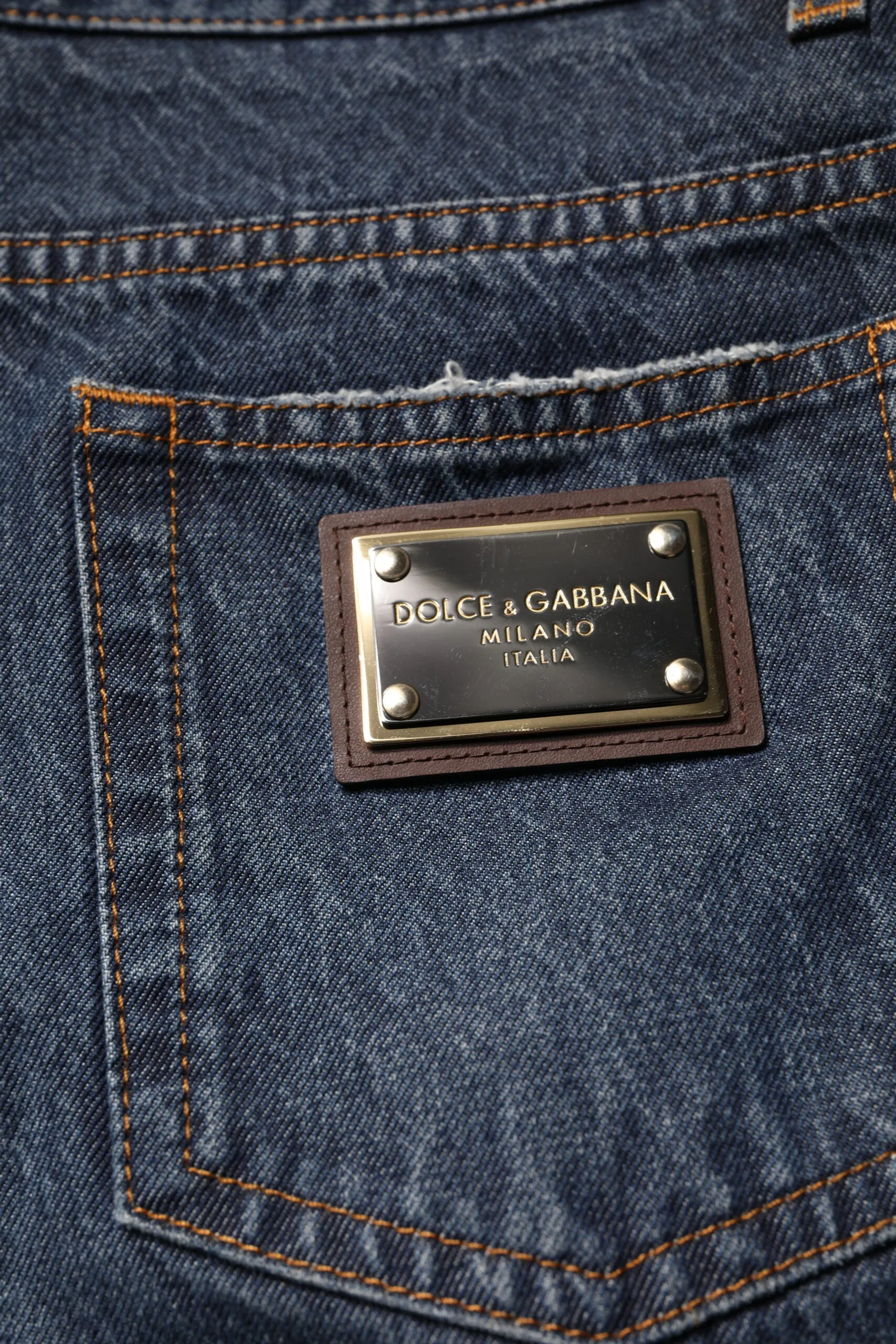 Dolce & Gabbana blue Floral Cotton Men blue Men's Jeans