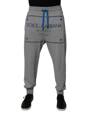 Dolce & Gabbana Logo Cotton Men Jogger SweatMen's Men's Pants (Pre-Owned)