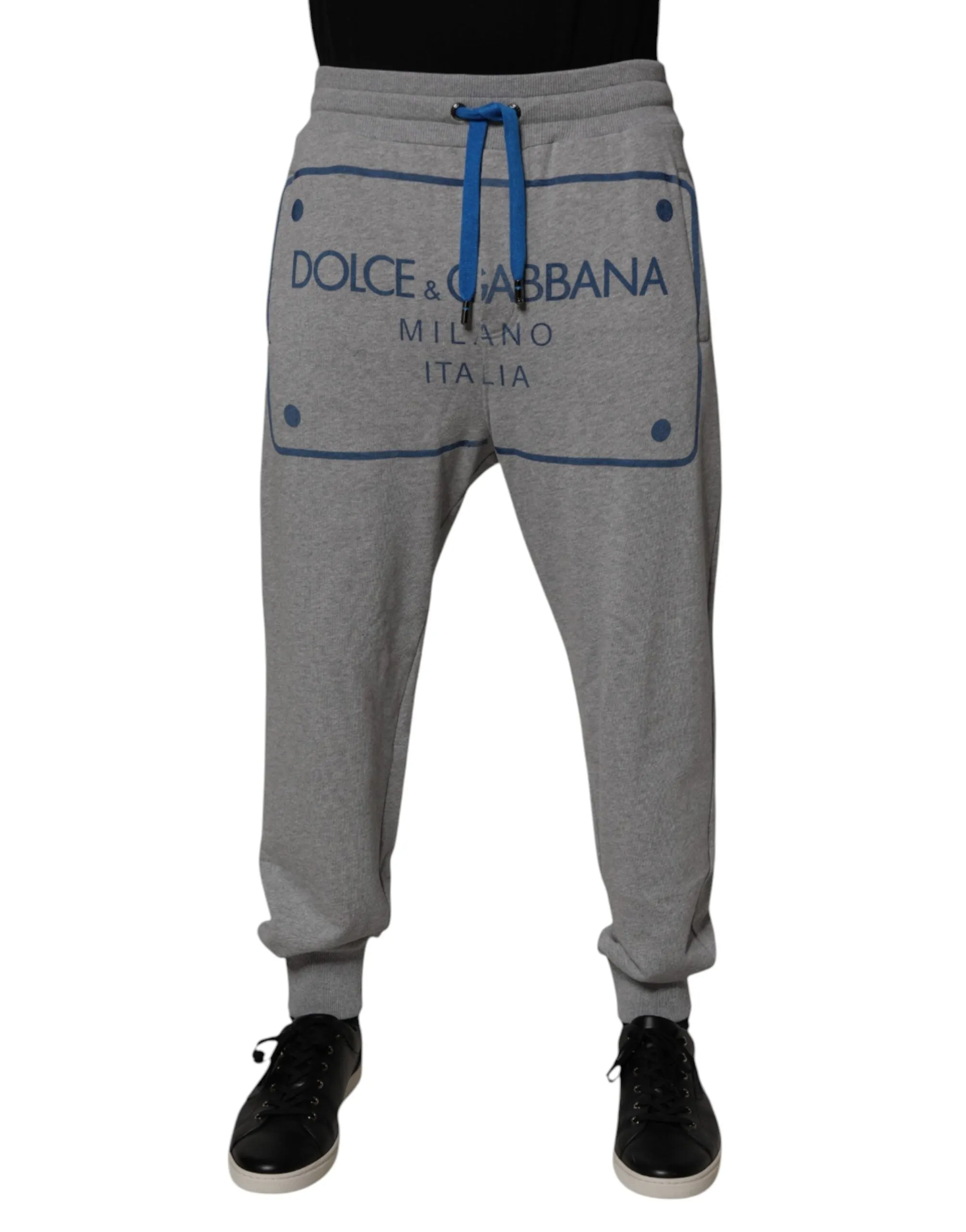 Dolce & Gabbana Logo Cotton Men Jogger SweatMen's Men's Pants (Pre-Owned)