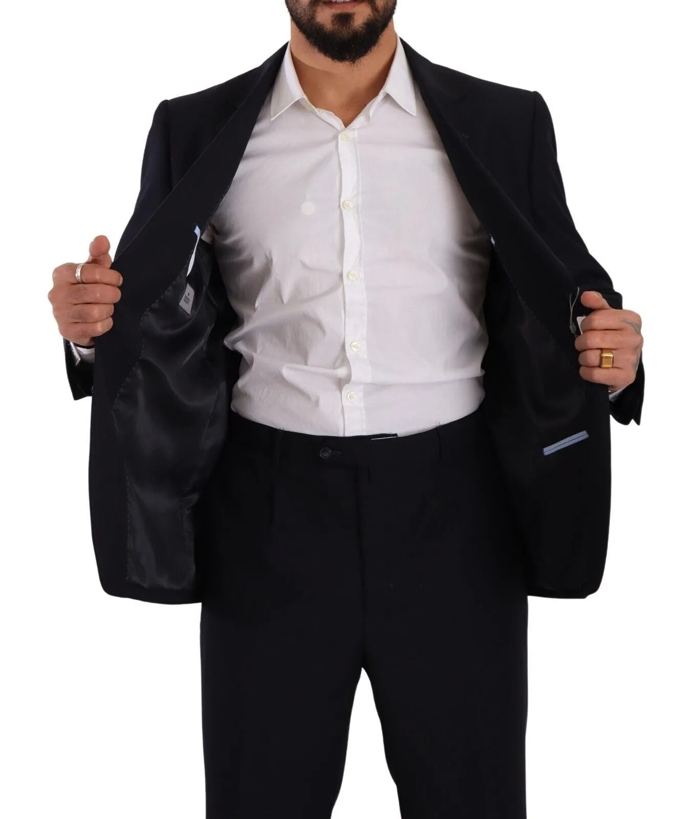 Domenico Tagliente blue Polyester Single Breasted Formal Men's Suit