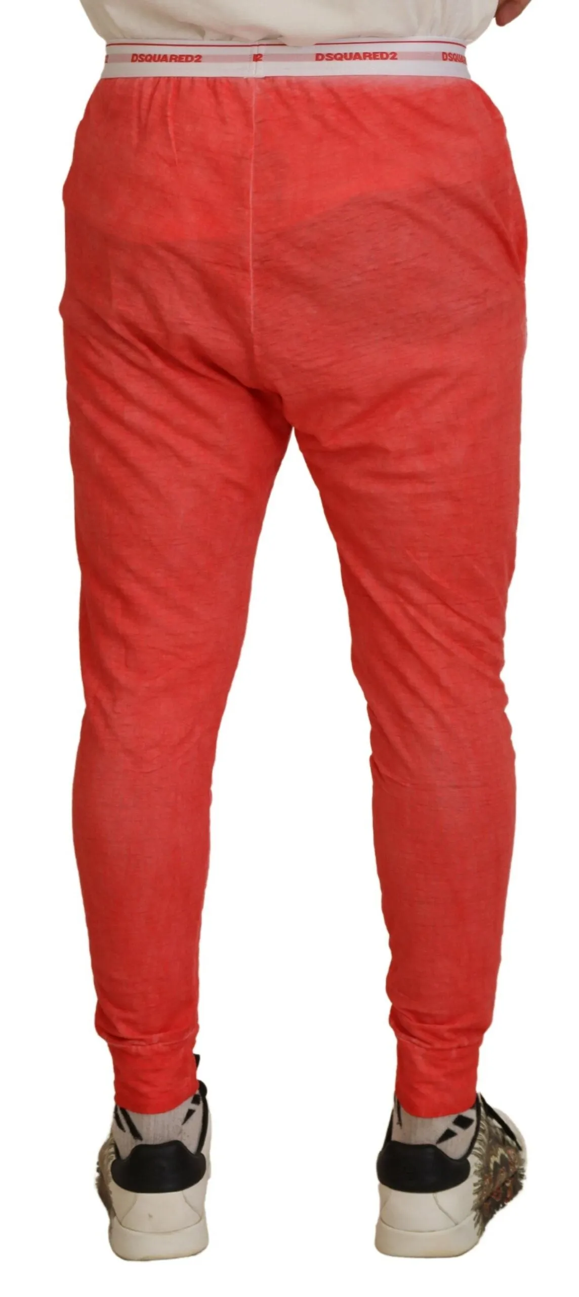 Dsqua2  Cotton Elastic Waist Logo Men Men's Pants