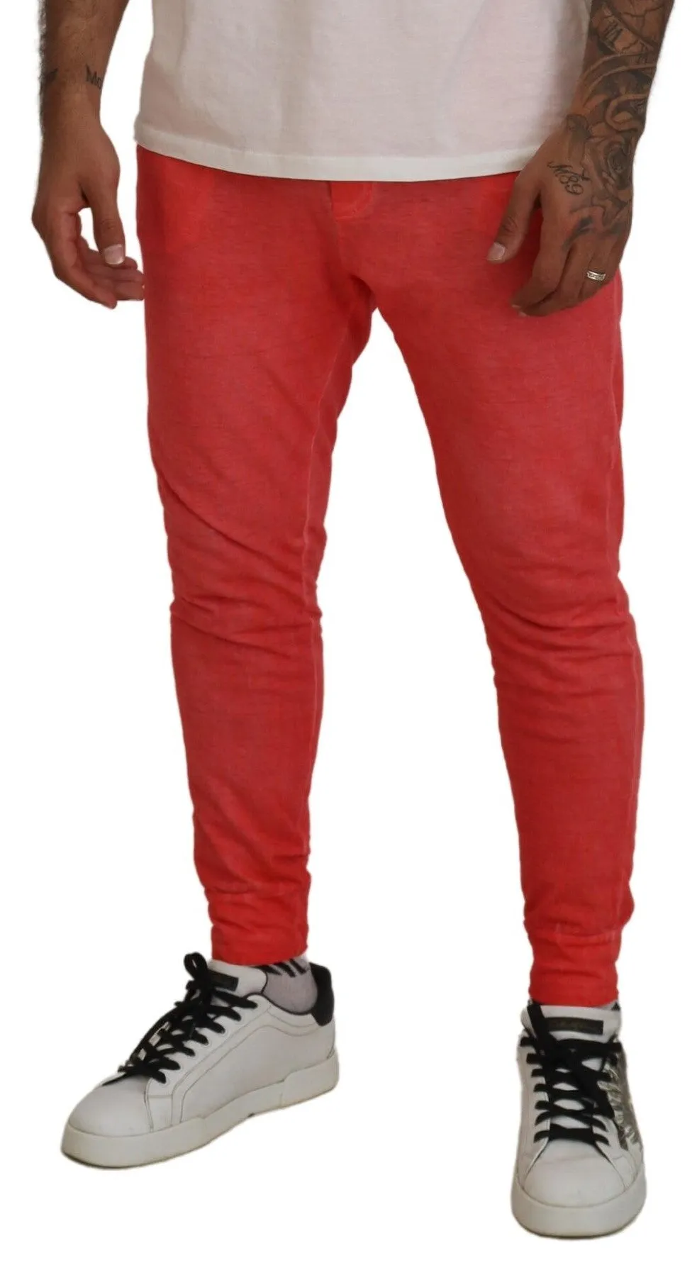 Dsqua2  Cotton Elastic Waist Logo Men Men's Pants