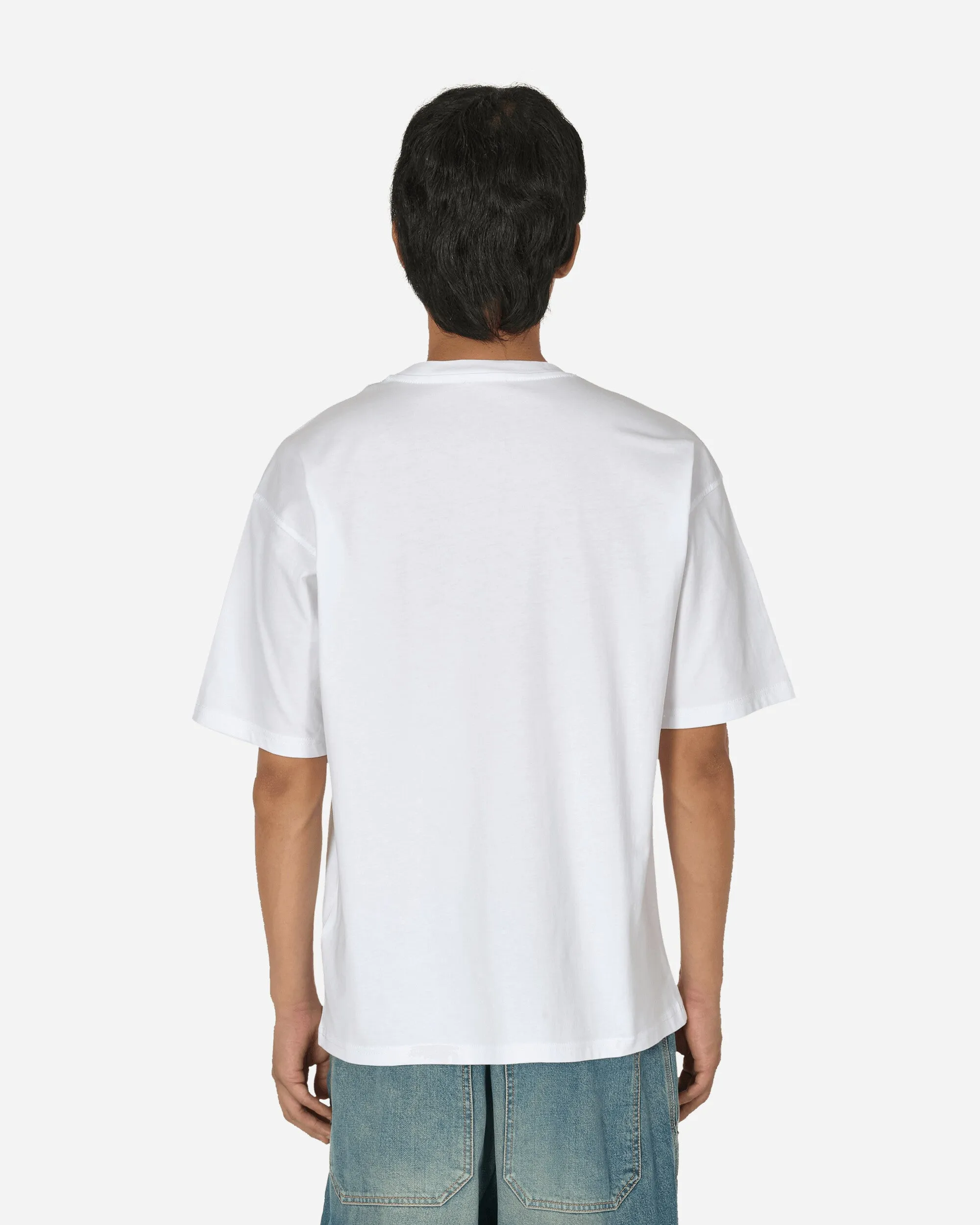 Embroidered D Patch T-Shirt White
