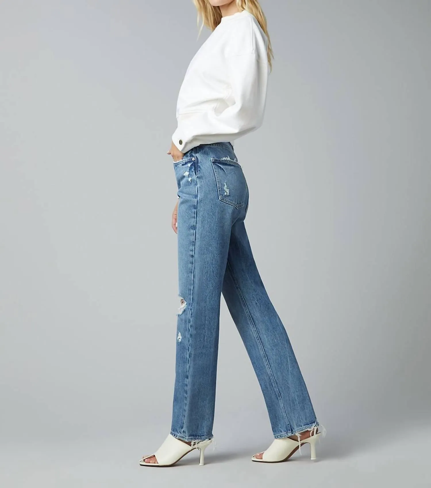 Emilie Straight Ultra High Rise In Rigid Light