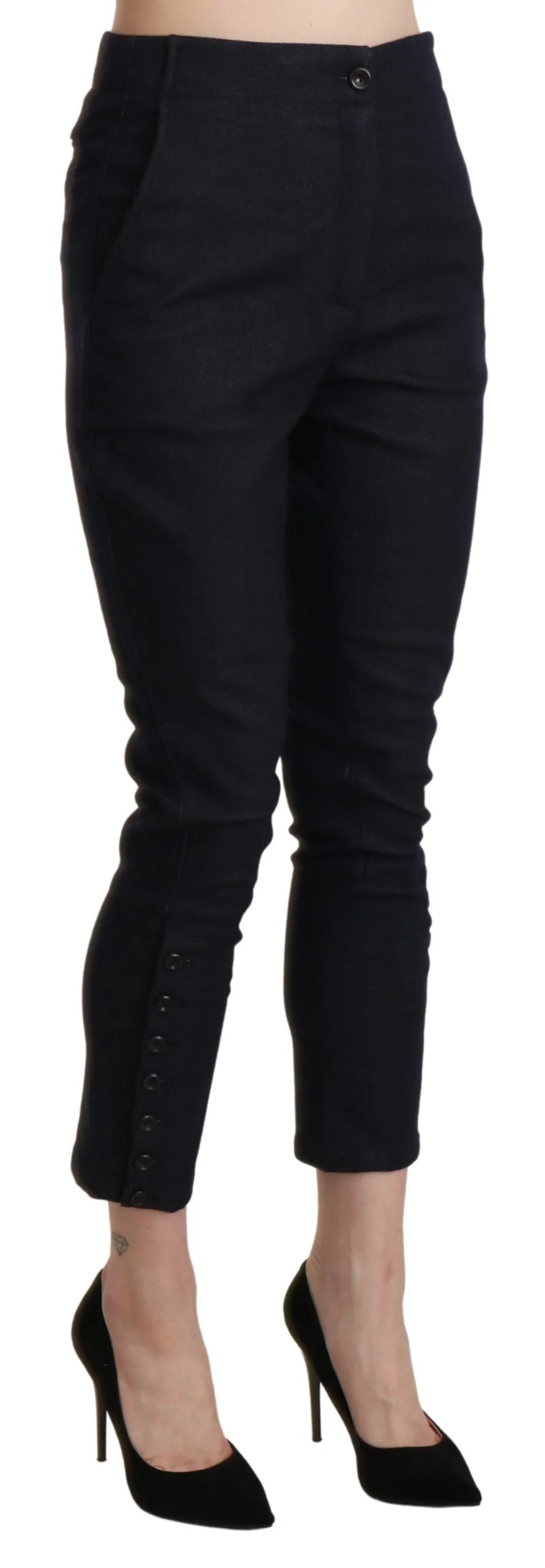Ermanno Scervino  High Waist Capri Cropped Cotton Women's Pants