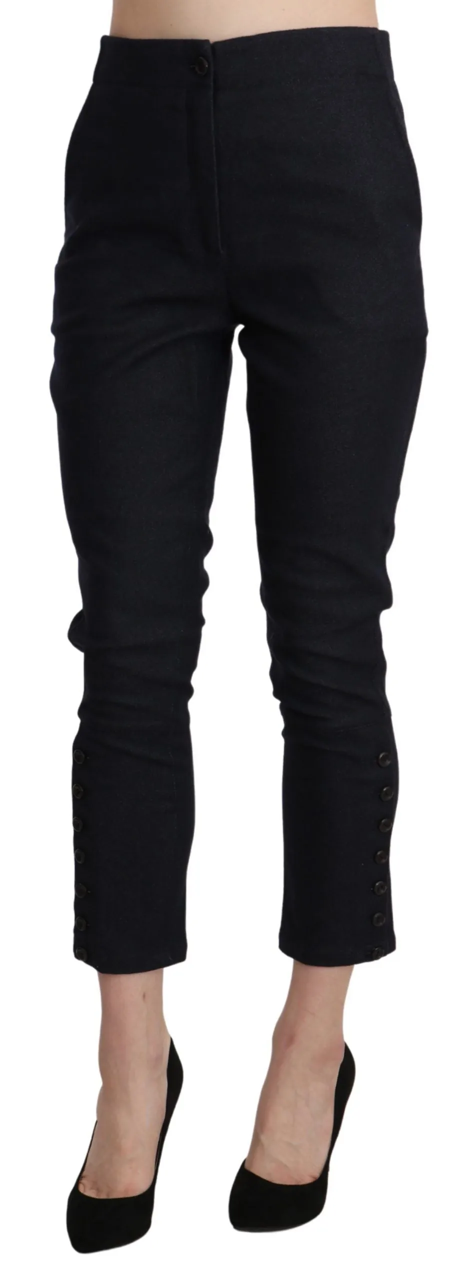 Ermanno Scervino  High Waist Capri Cropped Cotton Women's Pants