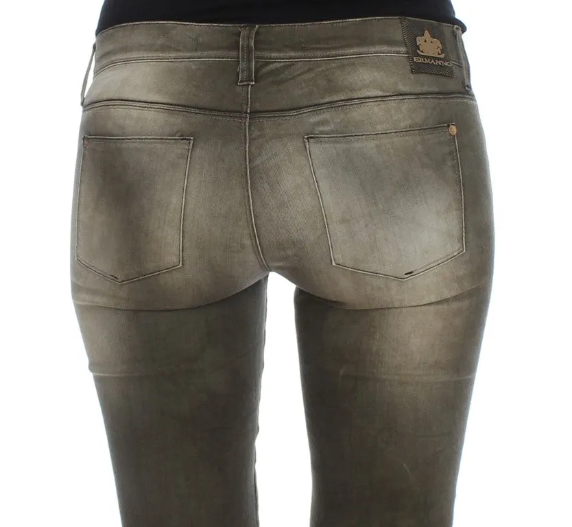 Ermanno Scervino  Wash Cotton Blend Slim Fit Women's Jeans