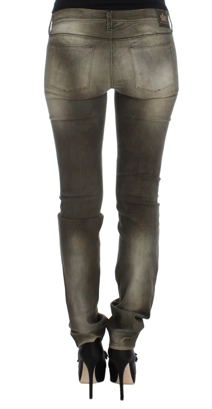 Ermanno Scervino  Wash Cotton Blend Slim Fit Women's Jeans