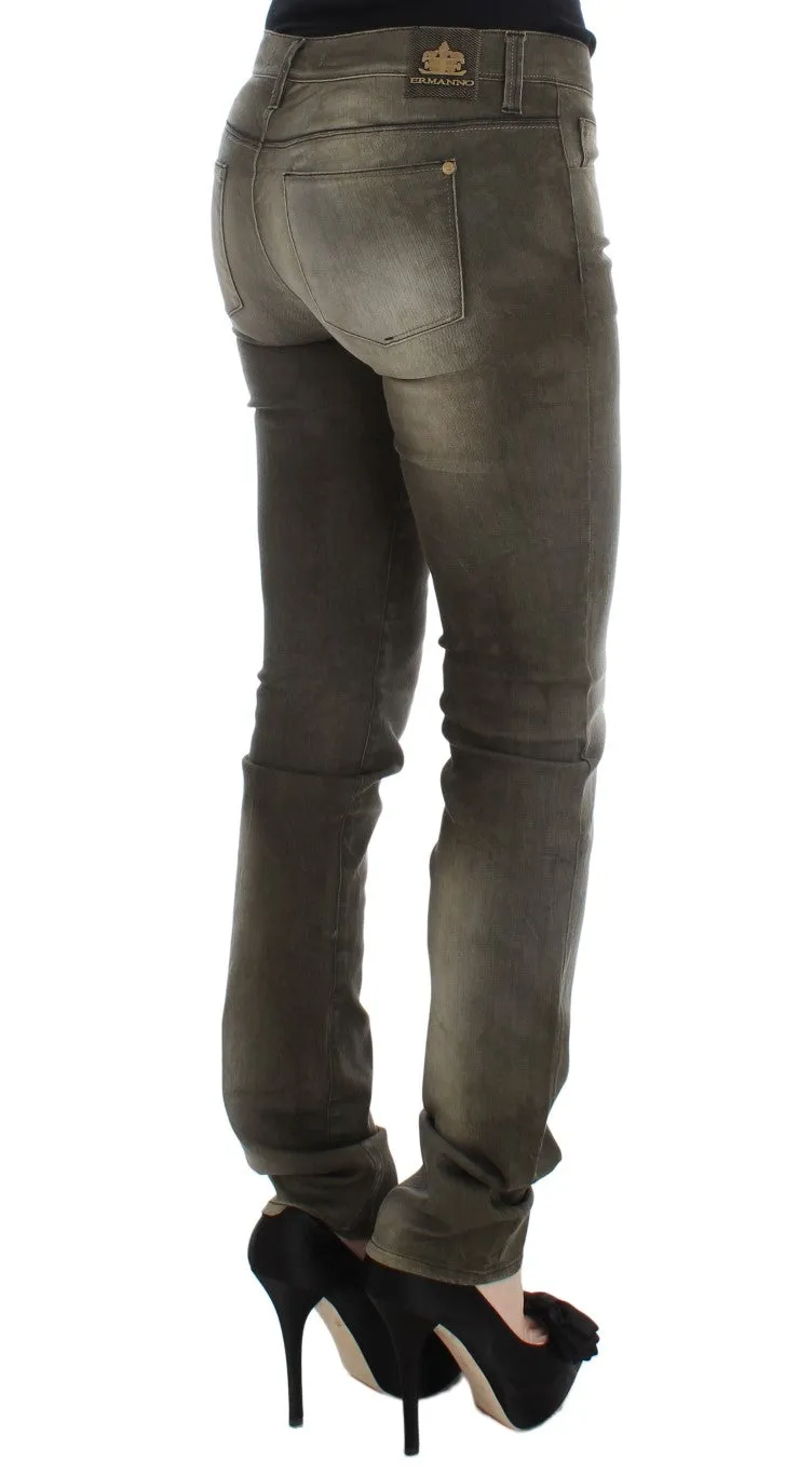 Ermanno Scervino  Wash Cotton Blend Slim Fit Women's Jeans