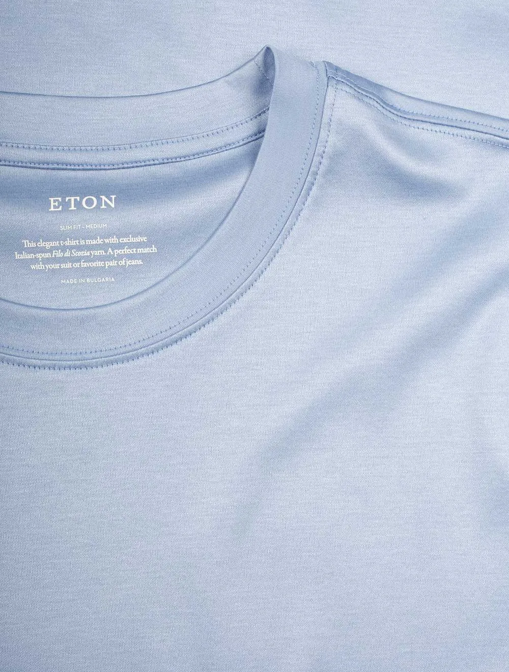Filo Di Scozia Crew Neck T-Shirt Light Blue