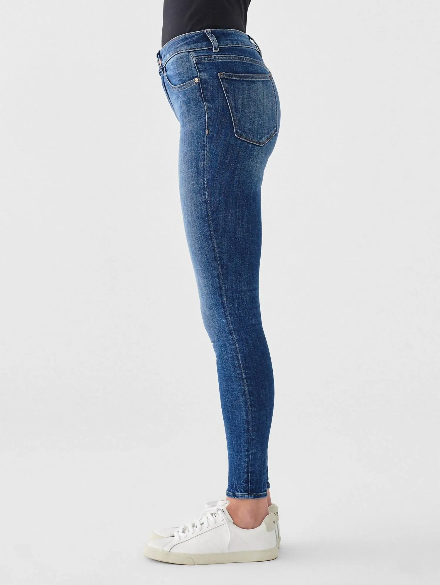 Florence Ankle Mid Rise Skinny Jeans In Parker