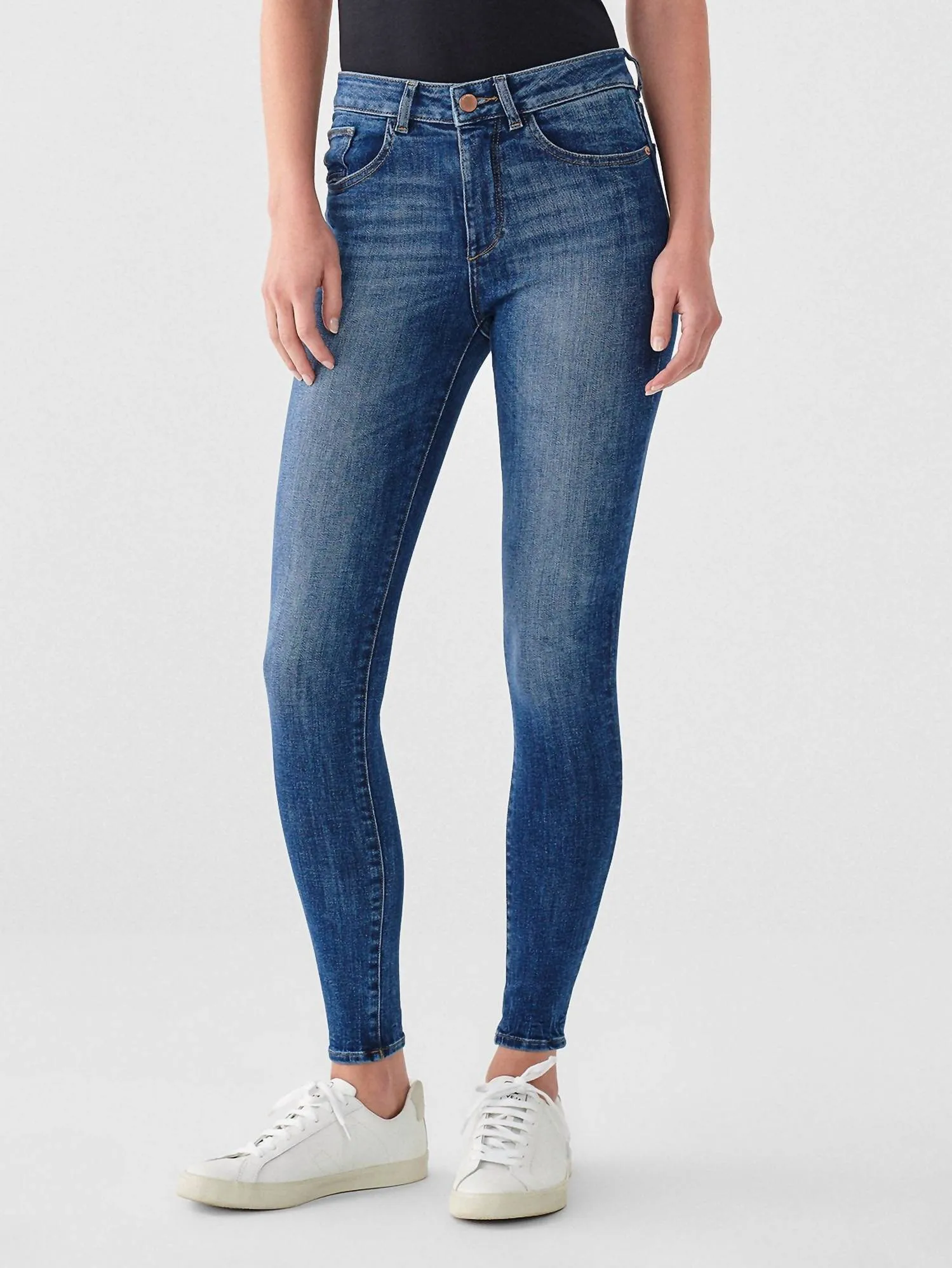 Florence Ankle Mid Rise Skinny Jeans In Parker