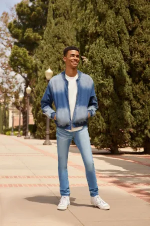 Forever 21 Men's Knit Stretch-Denim Skinny Jeans Light Denim Forever 21