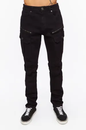 Forever 21 Men's Zippered Slim-Fit Jeans Black Forever 21