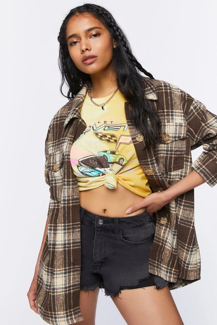 Forever 21 Women's Chevrolet Corvette Graphic Muscle T-Shirt Orange/Multi Forever 21
