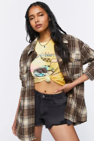 Forever 21 Women's Chevrolet Corvette Graphic Muscle T-Shirt Orange/Multi Forever 21