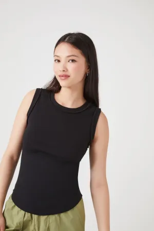 Forever 21 Women's Curved-Hem Tank Top Black Forever 21
