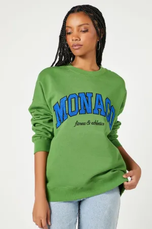 Forever 21 Women's Fleece Monaco Graphic Pullover Green/Multi Forever 21