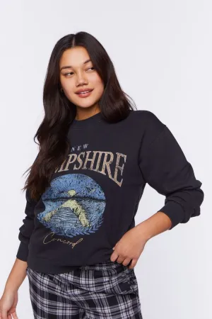 Forever 21 Women's New Hampshire Graphic Pullover Black/Multi Forever 21