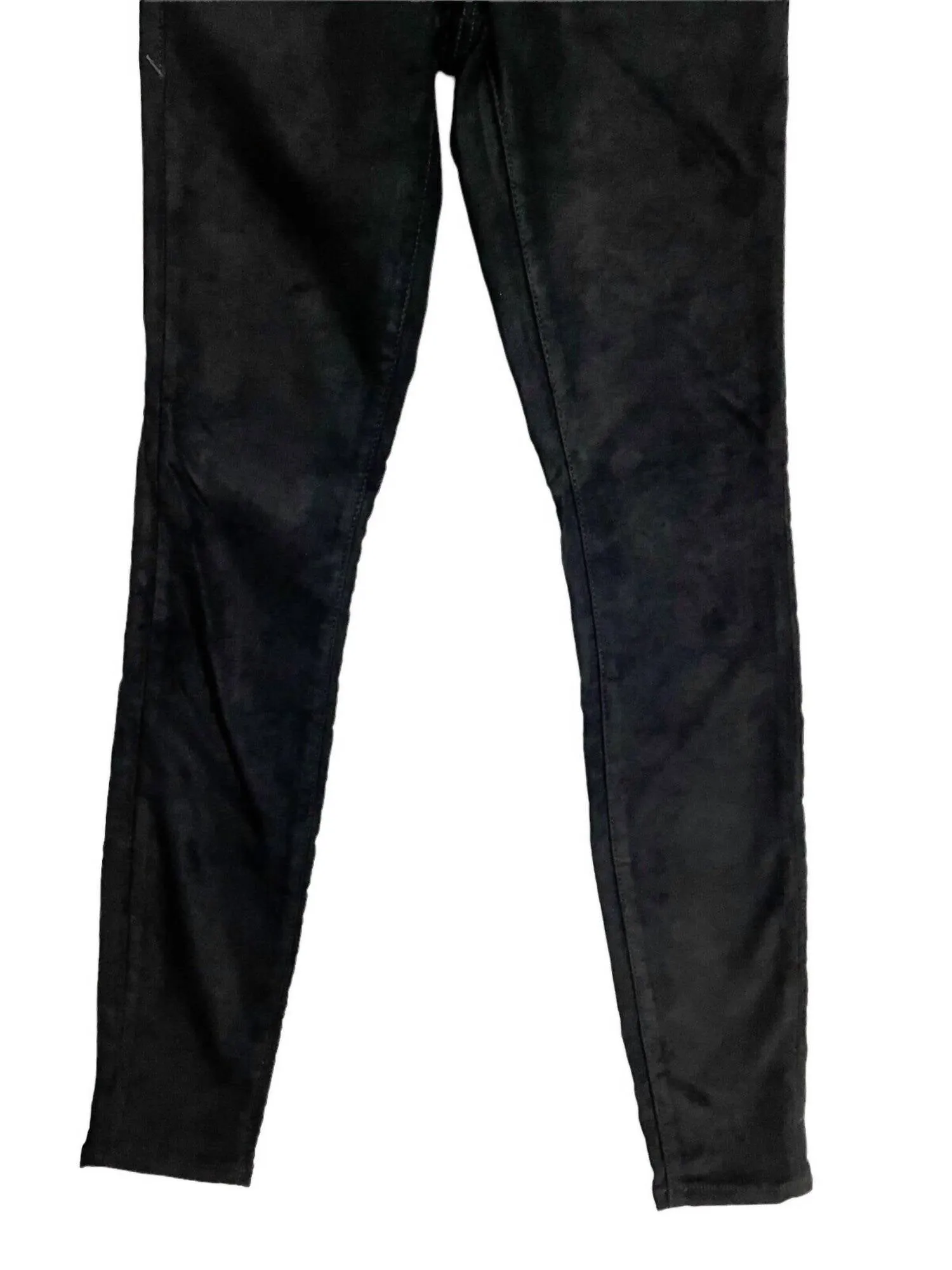 Good Legs Faux Suede Slim Pants In Black
