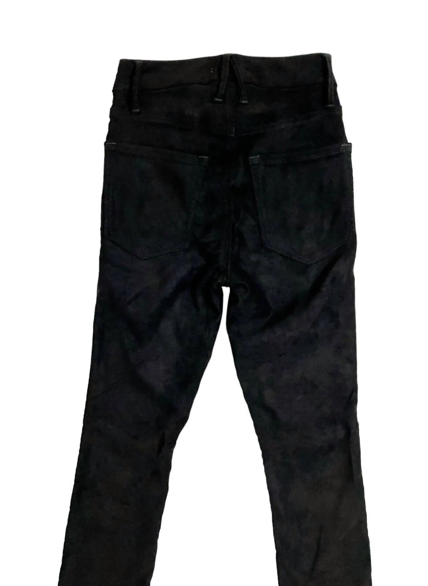 Good Legs Faux Suede Slim Pants In Black
