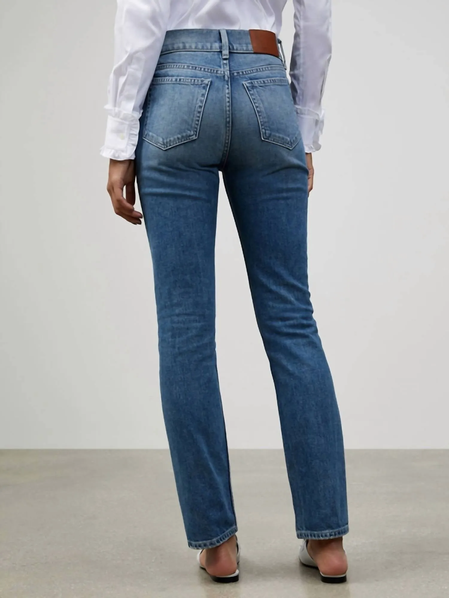 High Rise Straight Ankle Reeve Ital. Heritage Jean In Faded Skyline