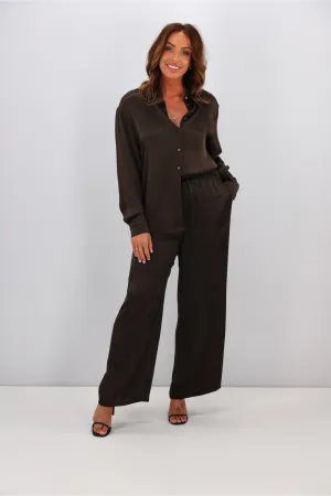 Jane James Amelie Sateen Pants Moss