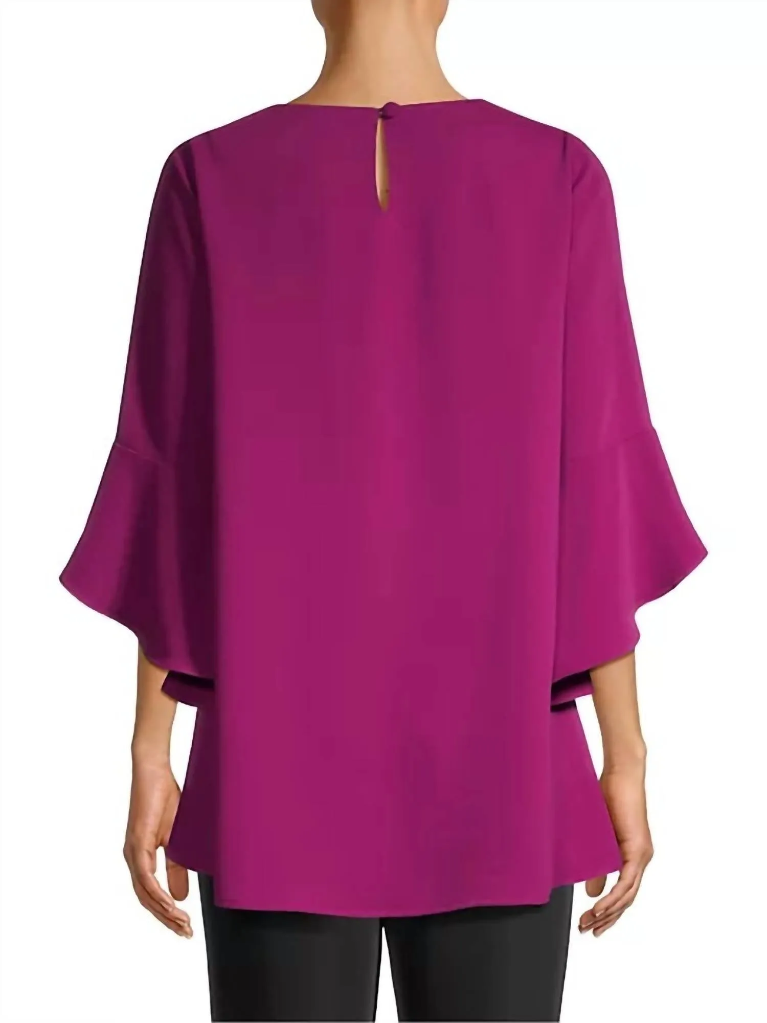 Julia Matte Crepe Tunic In Berry
