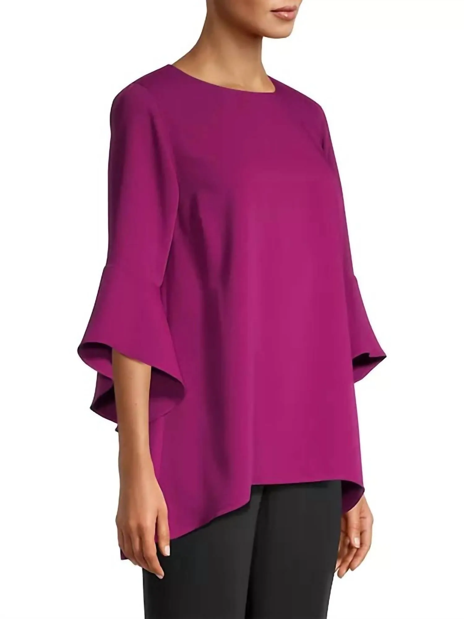 Julia Matte Crepe Tunic In Berry