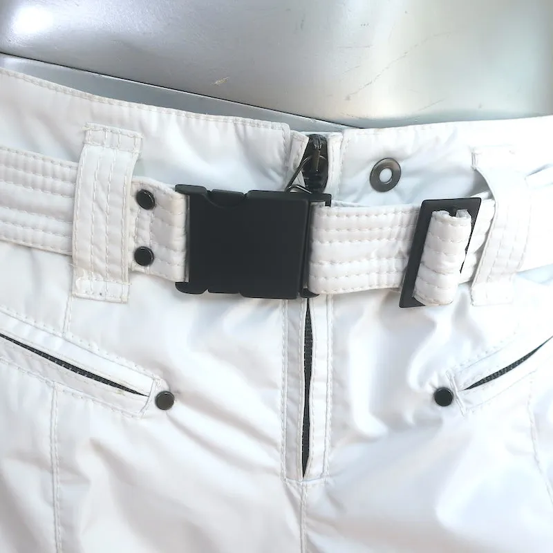 KRU Side-Stripe Ski Pants White Size Large