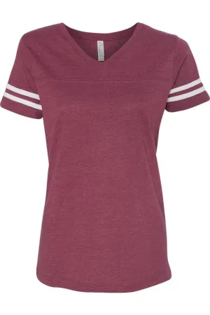 LAT Women´s Football V-Neck Fine Jersey Tee