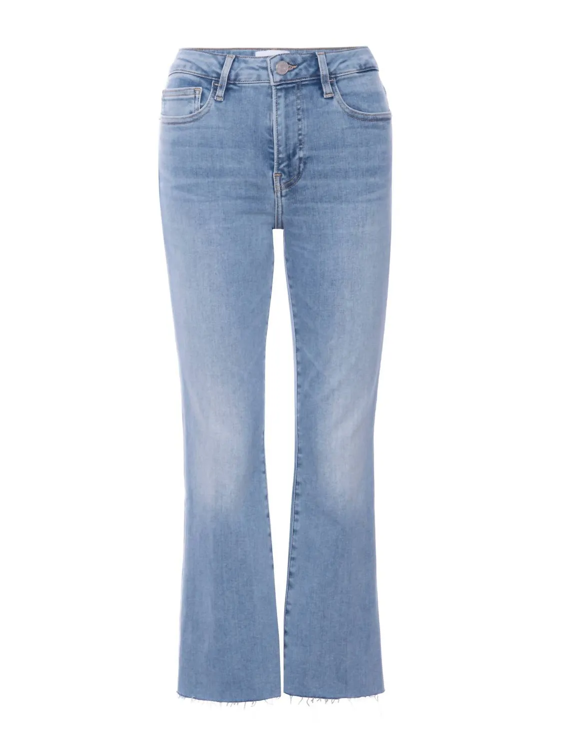 Le Crop Mini Boot Step Fray Jeans In Colorado
