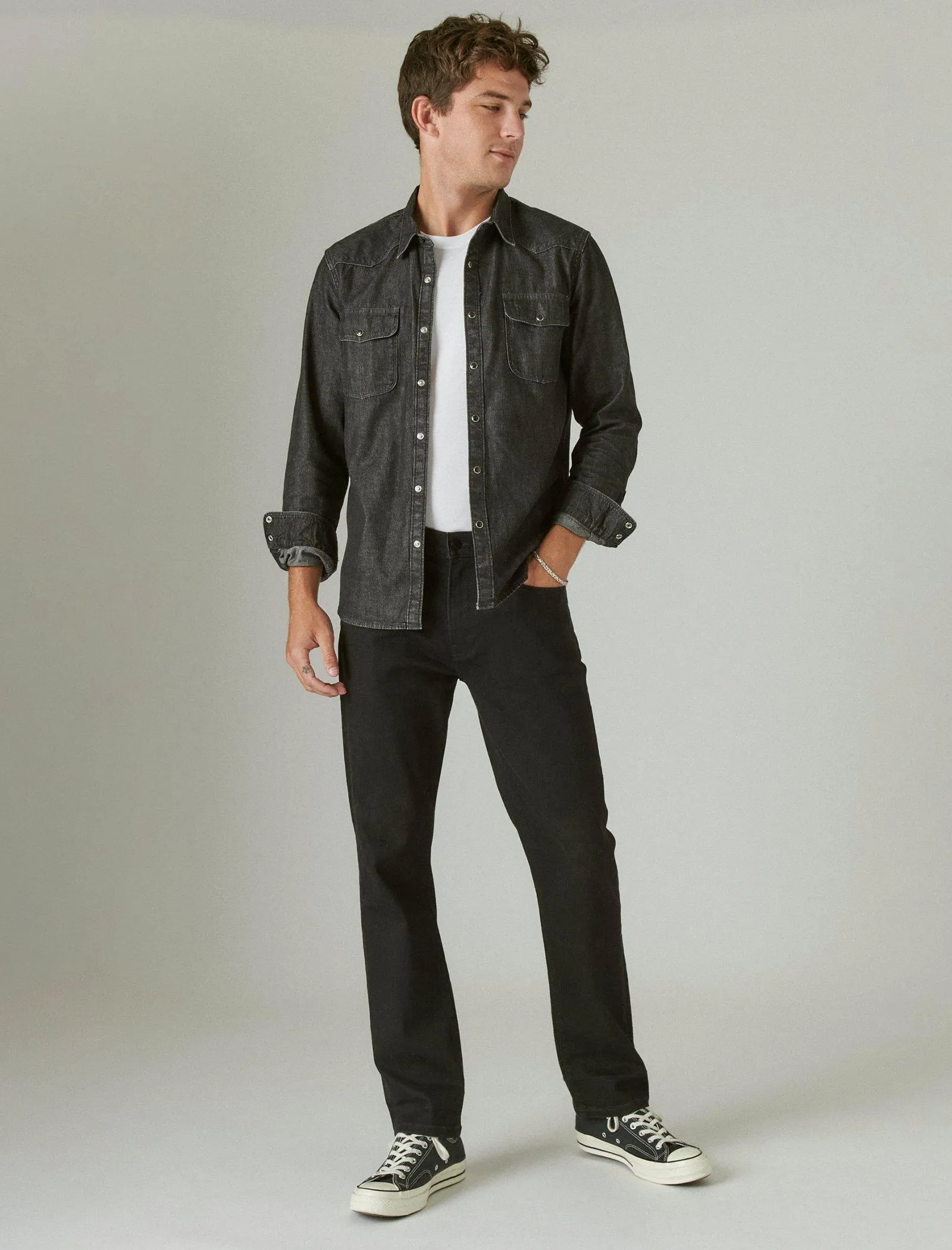 Lucky Brand 223 Straight Advanced Stretch Jean Black Rinse Lucky Brand