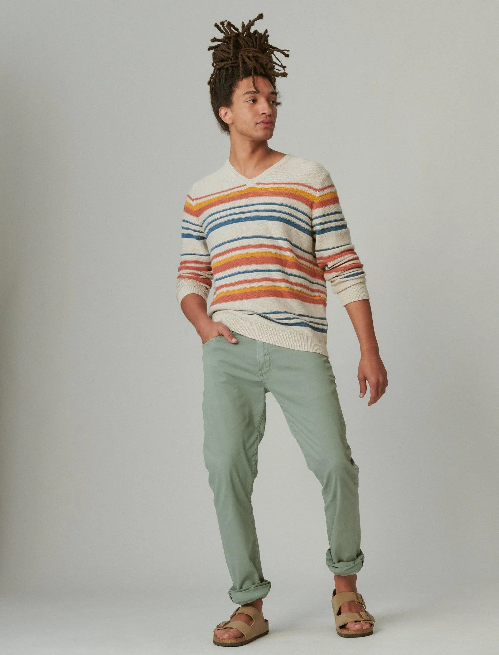 Lucky Brand 410 Athletic Sateen Stretch Jean Cadet Green Lucky Brand