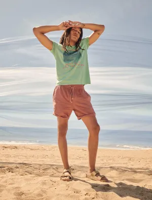 Lucky Brand 7"pull Up Linen Short Rose Brown Lucky Brand