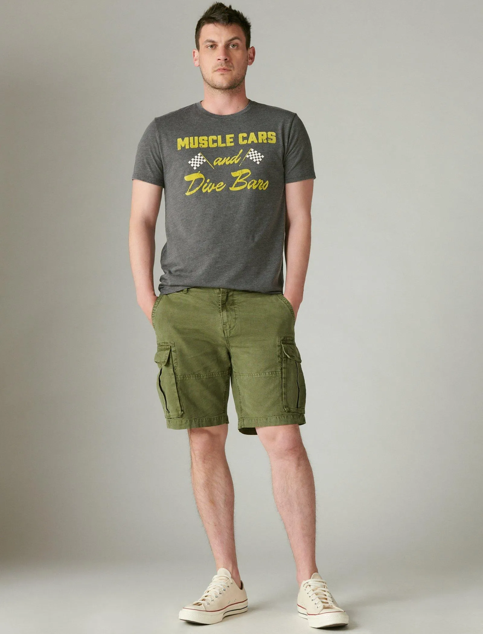 Lucky Brand 9" Classic Cargo Short Four Leaf Clover Lucky Brand