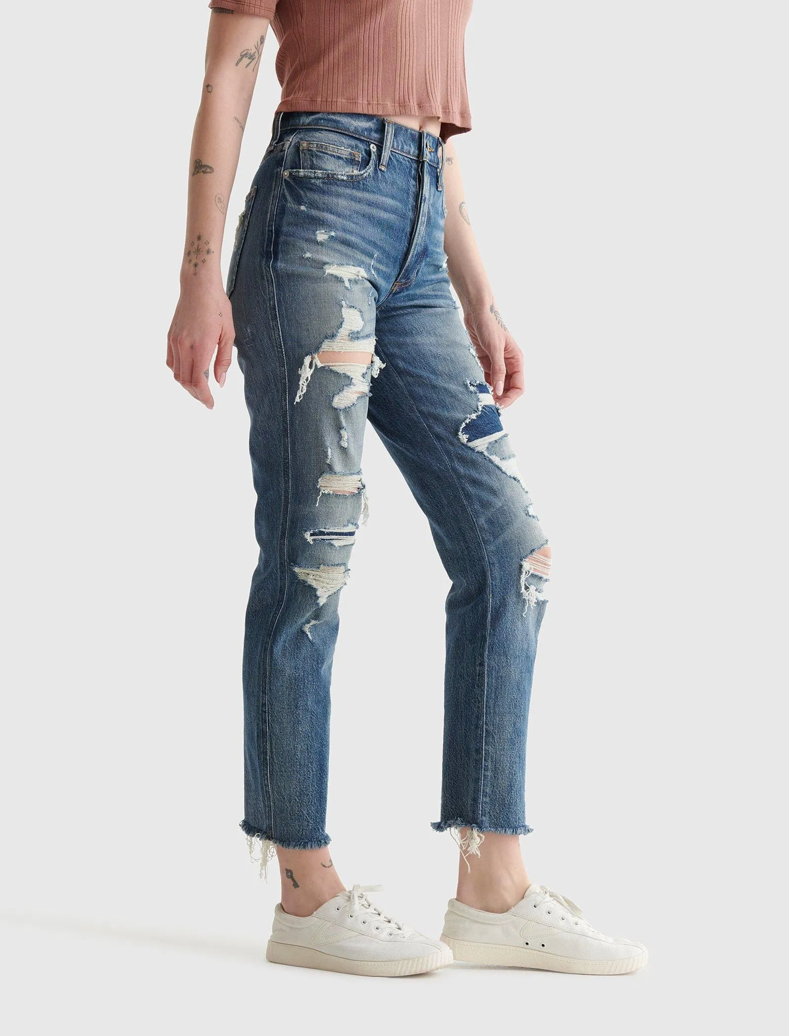Lucky Brand Womens High Rise Drew Mom Jean
