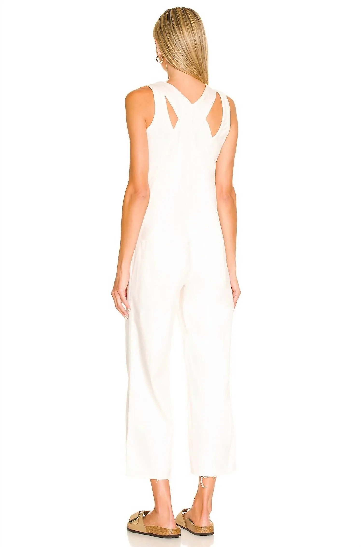Marfa Overall In Off White Denim