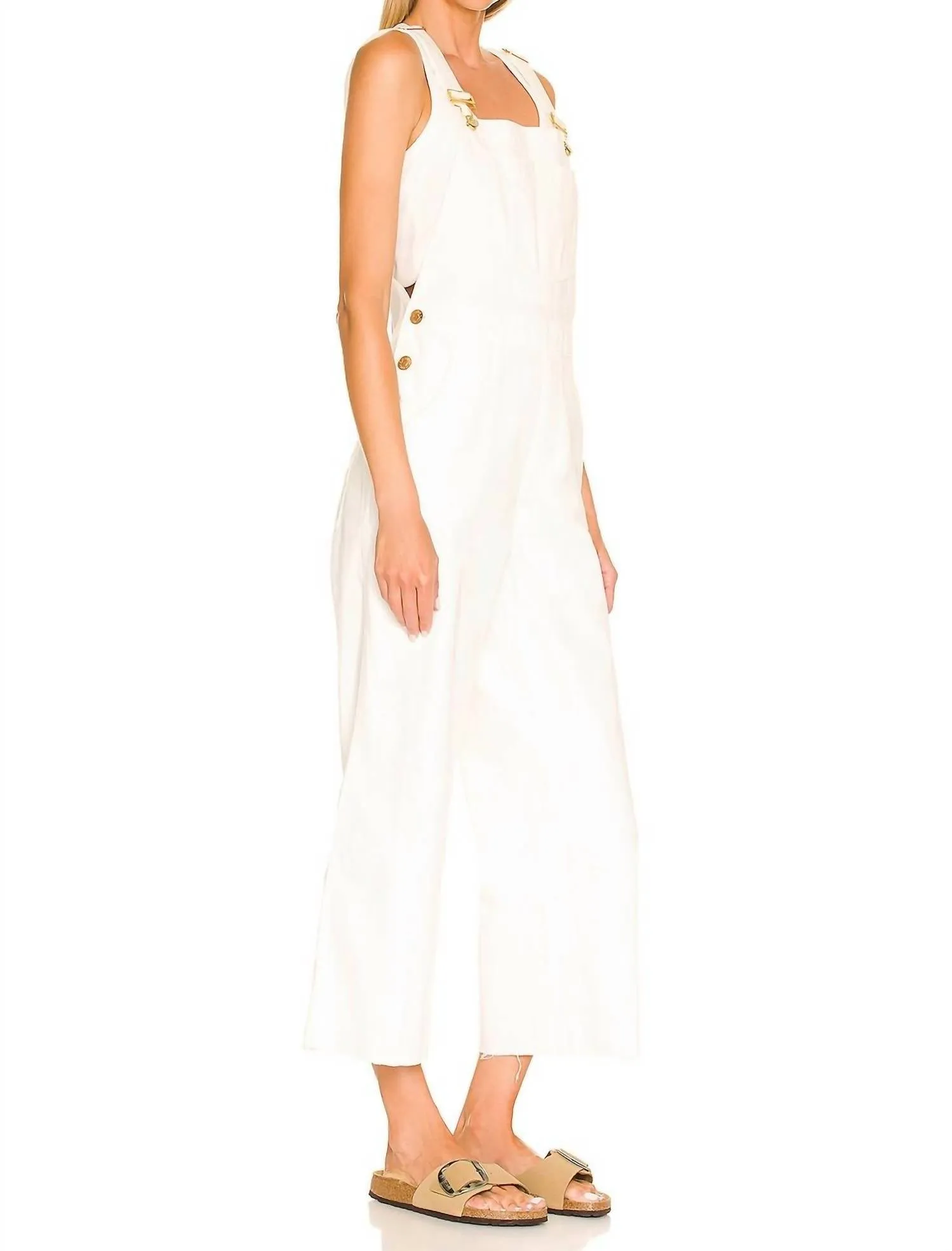 Marfa Overall In Off White Denim