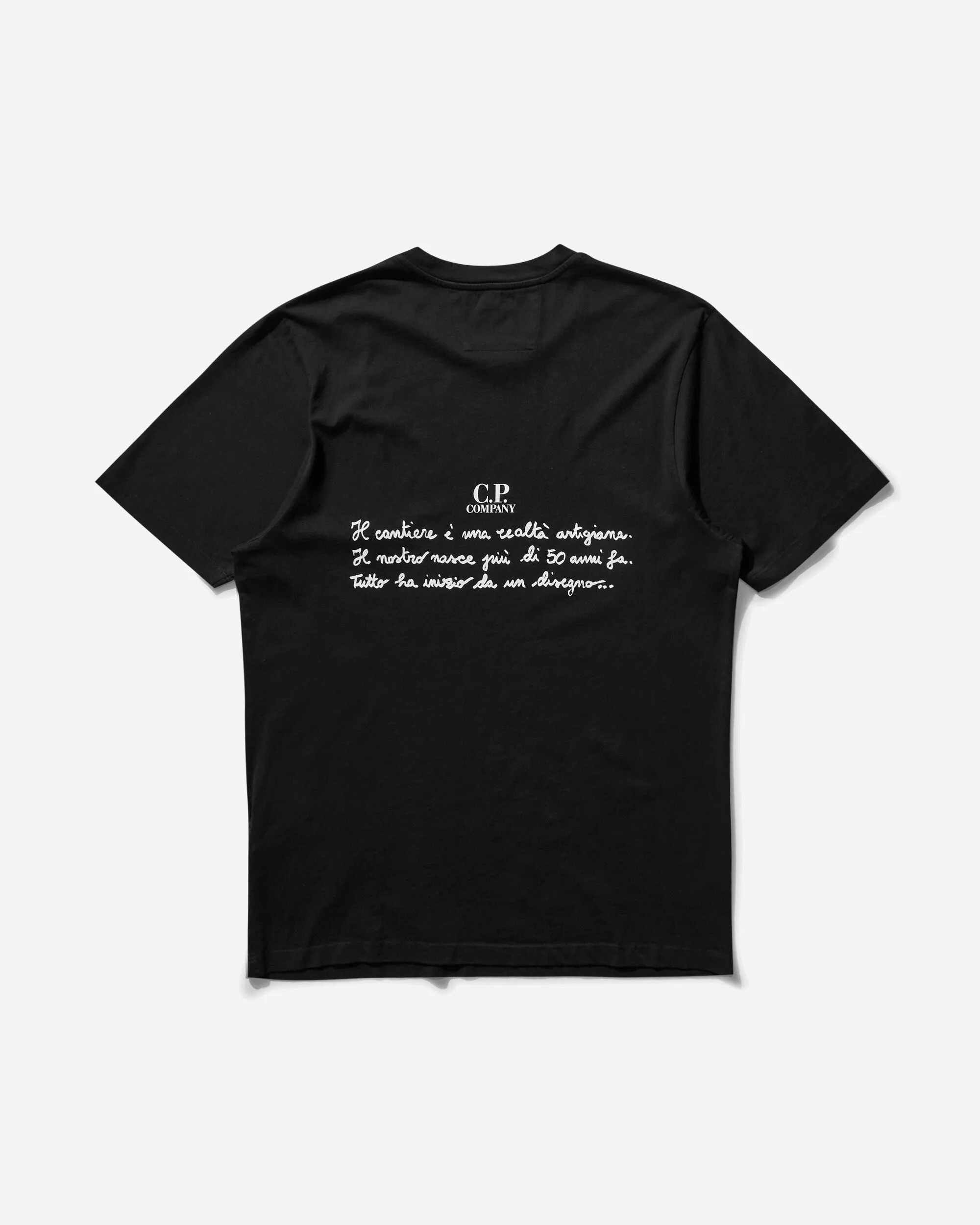 Men's Back Letter T-Shirt Black