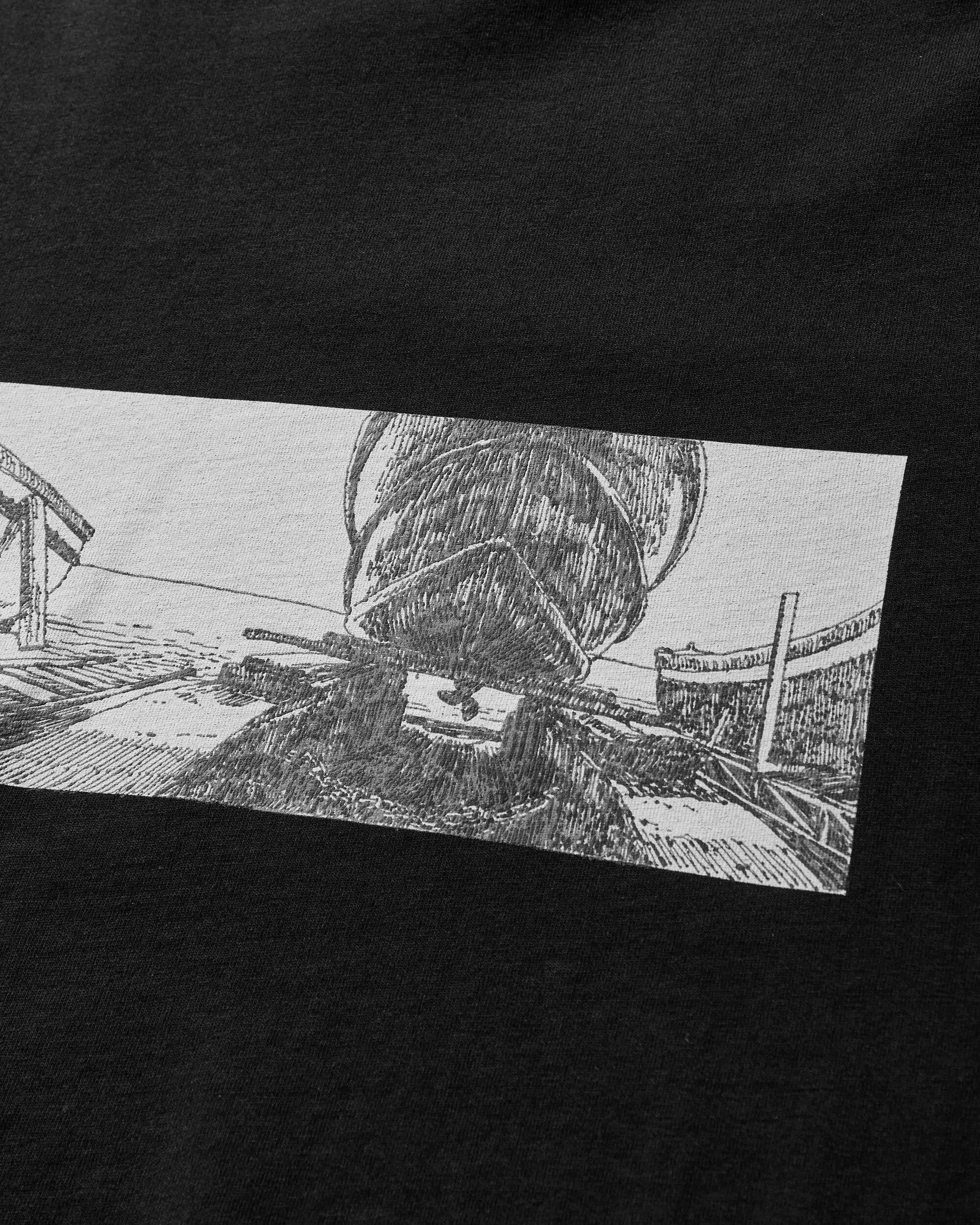 Men's Back Letter T-Shirt Black