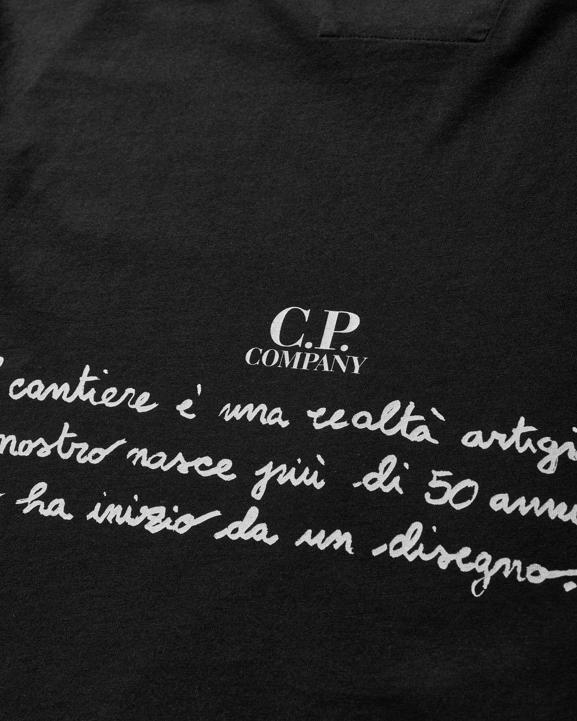 Men's Back Letter T-Shirt Black
